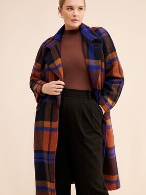 Avec Les Filles Plaid Coat